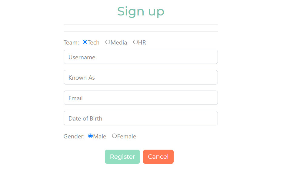 VNUK club-management account signup